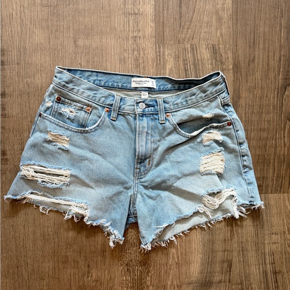 Abercrombie & Fitch Denim Mid Rise Shorts